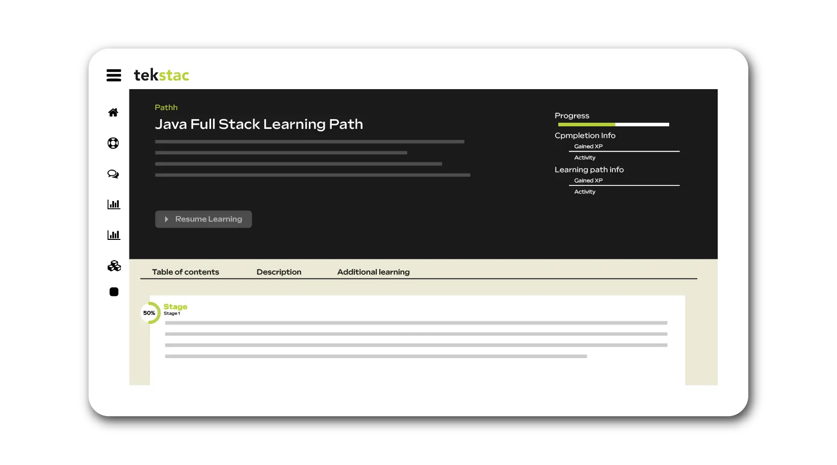 Tekstac's personalized learning paths to drive engagement and goal-focused skill development