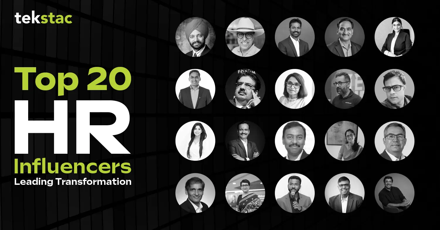 Top 20 HR Influencers Leading Transformation in India - Tekstac